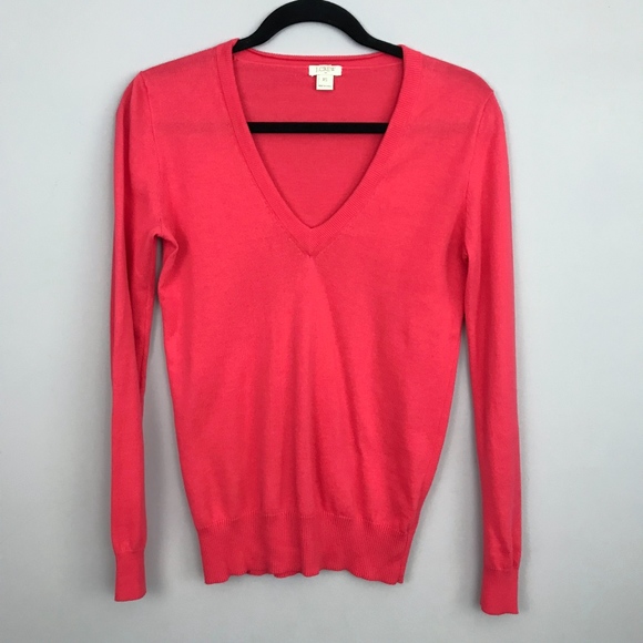 J. Crew Factory Sweaters - J. Crew Factory V-Neck Sweater Pink - XSmall